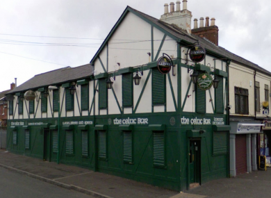 The Celtic Bar on Belfast's Falls Road, where an incident led to four people receiving stabbing injuries.