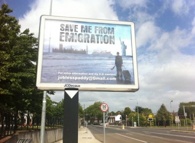 Féilim Mac An Iomaire's advertisement on the Merrion Road is his last chance at finding work in Ireland and avoiding emigration.