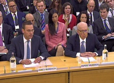 ames Murdoch (left) , Deputy Chief Operating Officer and Chairman and Chief Executive Officer, International News Corporation and Rupert Murdoch, Chairman and Chief Executive Officer, News Corporation