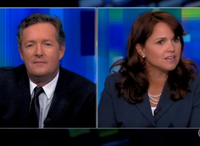 Not happy: O'Donnell was keen to end the interview.