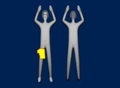 The new full-body scanners are believed to produce images similar to this one, taken by a machine at Amsterdam's Schiphol airport.