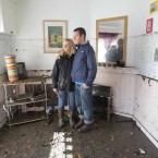 Georgina and Mike Culshaw stand in the living room of their house Kilmainham. Image: Photo Leon Farrell /Photocall Ireland