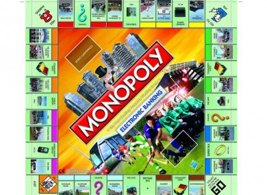 The new and revamped Irish Monopoly board.