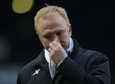 File photo of Alex mcLeish inspecting his nose