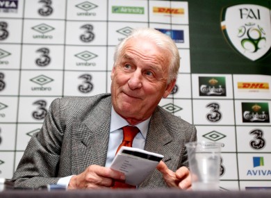 Giovanni Trapattoni: on the march.