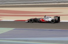 Hamilton tops first practice in Bahrain
