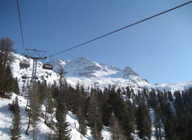 A ski lift in St Moritz (not the cable car involved in the rescue)