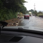 How flooding has affected a road near Glanmire