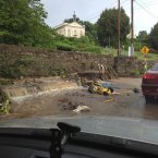 How flooding has affected a road near Glanmire