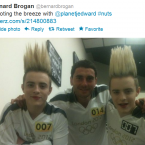 Bernard Brogan hangs with Jedward.