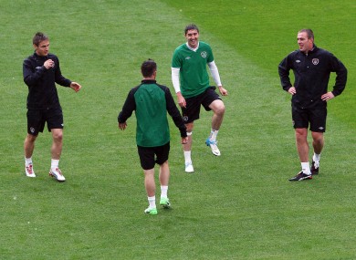 Doyle, Keane, Ward and Dunne yesterday.