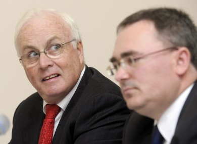NAMA chairman Frank Daly and CEO Brendan McDonagh: NAMA says it considers releasing developers from personal guarantees on a case-by-case basis, but only when it replaces the guarantee with a better arrangement.