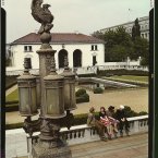 It wasn't all dreary factory work - these young people enjoy the sunshine at the Garden of the Pan American Union Building in Washington, DC. Photo: John Collier