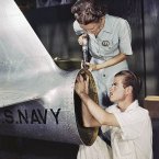 Virginia Davis, here, was trained as a riveter and eventually became a supervisor. 