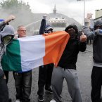 Nationalists in the Ardoyne area of Belfast clash with police after a contentious Orange Order parade passed through the area. (Photo: Laura Hutton/Photocall Ireland)