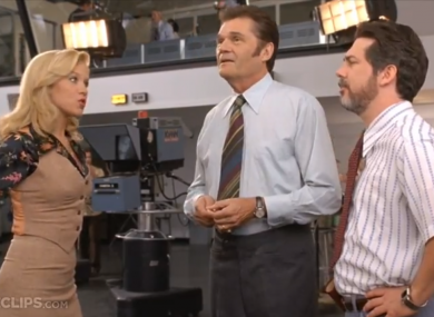 Willard, centre, as he appeared in Anchorman