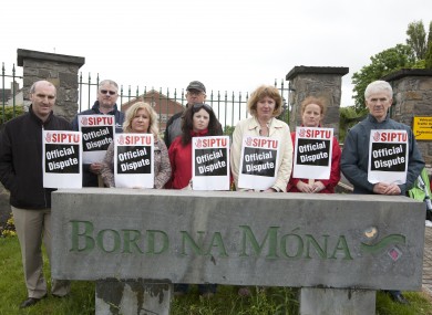 The picket at Bord na Móna earlier this year.