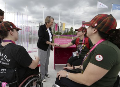 Eve Loeffler meets the Canadian women's wheelchair basketball team.