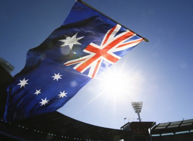The Australian flag at Melbourne cricket ground