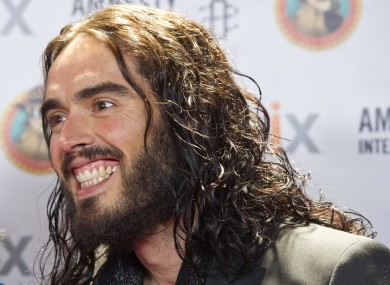 Russell Brand, immediately after seeing a woman perched on a taxi