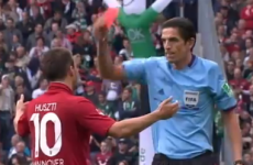 VIDEO: This Hannover player was booked — twice — for celebrating his injury-time winner