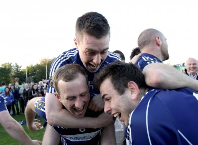 St Gall's players celebrating last week's FBD Kilmacud Sevens action.