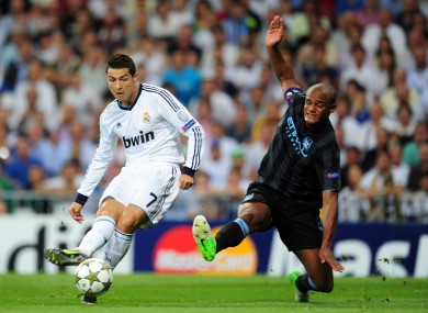 Ronaldo leaves Kompany for dead.