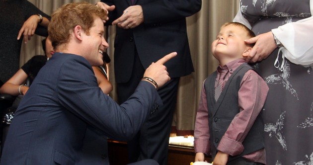 Kid to Prince Harry: “I’m glad you’ve got your clothes on”