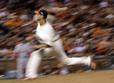 Giants pitcher Ryan Vogelsong in action.