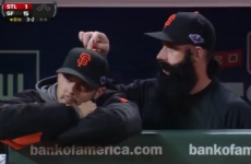 VIDEO: Brian Wilson doesn’t get bored – he just pretends to play the organ on a team-mate’s head