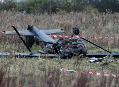 The scene of the crash this morning.