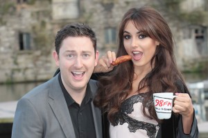 Ray Foley, lovely girl Nadia Forde, and a sausage.