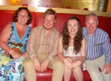 The Black family on holiday in Dubai in 2012.