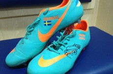 King Zlatan of Ibrahimovic donates England boots to team-mate for charity auction