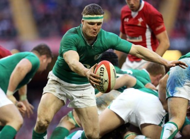 Brian O'Driscoll fills in as scrum-half.