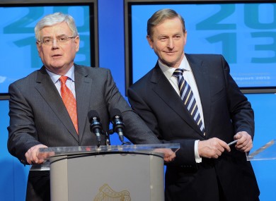 Tánaiste Eamon Gilmore and Taoiseach Enda Kenny