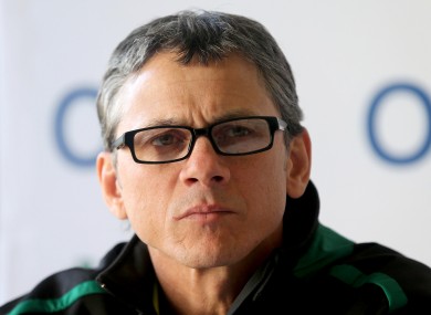 Assistant coach Les Kiss at Carton House today.
