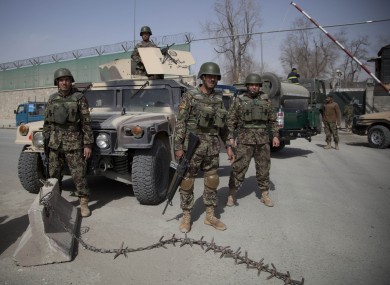 File photo of Afghan soldiers.