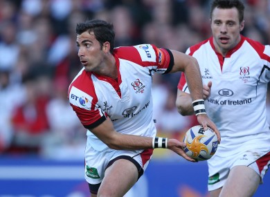 Ruan Pienaar prepares to spin a pass.