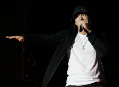 Eminem performing in Ireland in 2010