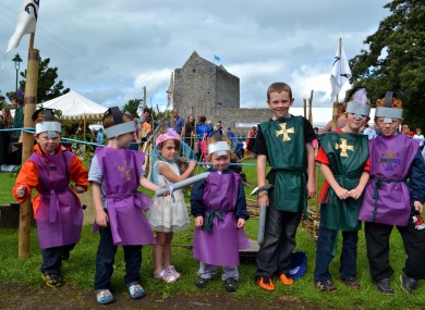 Children taking part in the Walled Towns Day in Athenry, Galway earlier this week.