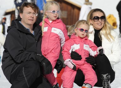 Prince Friso (left) with his wife Princess Mabel and their daughters in 2011