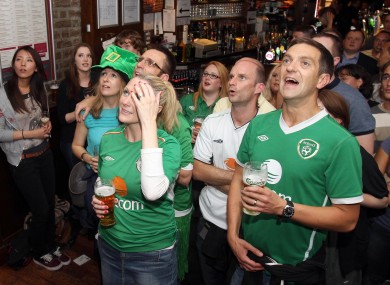 Irish fans watching in a pub (file photo).