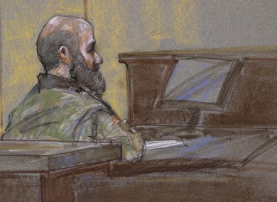 Court sketch of Nidal Malik Hasan