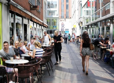 Al fresco dining in Dublin in July