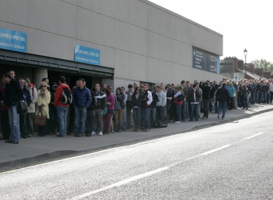 The queue for last year's Jobs Expo.