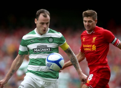 Anthony Stokes and Steven Gerrard.