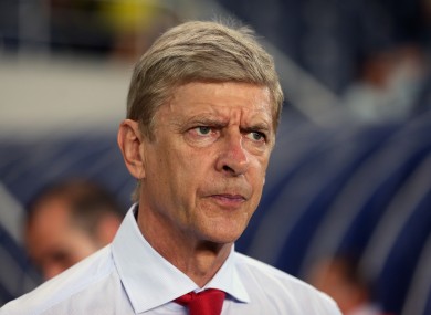 Arsenal's coach Arsene Wenger on the sideline last night.
