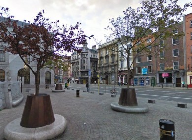 Central Bank plaza in Dublin