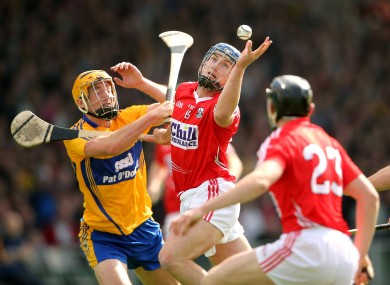 Clare's Cian Dillon and Patrick Horgan of Cork.